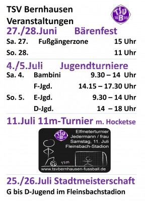 4 Veranstaltung in kurzer Zeit