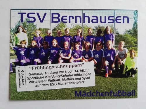 16.4. Mädchen, aller Altersklassen....Herzlich Willkommen ?⚽