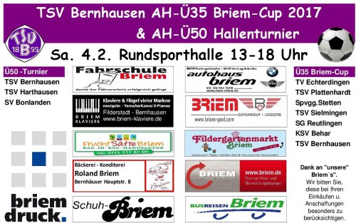AH-Turnier Briem-Cup 2017 in Rundsporthalle am 4.2.