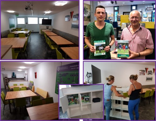 DFB-Lehrbücher in "lila Bibliothek" Jugendraum