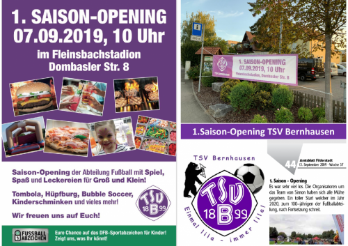 1.Saison-Opening TSV Bernhausen -Rückblick