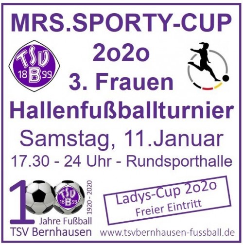 3.Bernhauser Ladies Hallenturnier 11.1. ab 17.30 Uhr