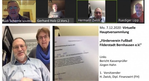 Hauptversammlung Förderverein Mo. 7.12.2020