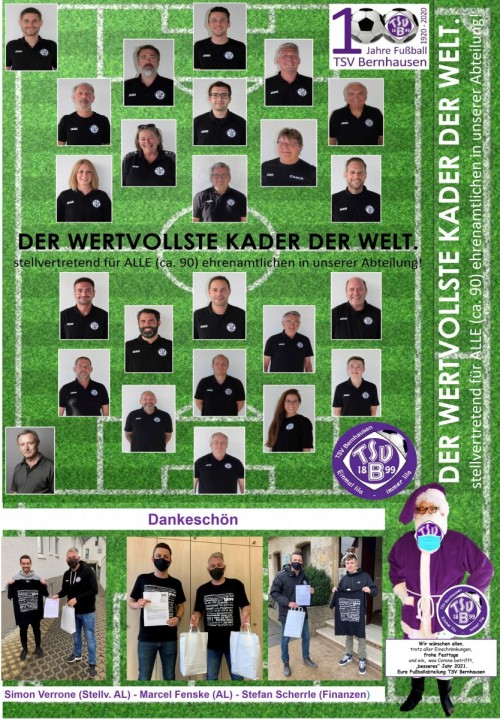 Dankeschön an „den wertvollsten Kader der Fußballwelt“