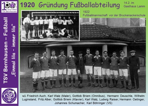 101 Jahre lila Fußballgeschichte – 1920 - Die Gründung (Bild 2 von 32)