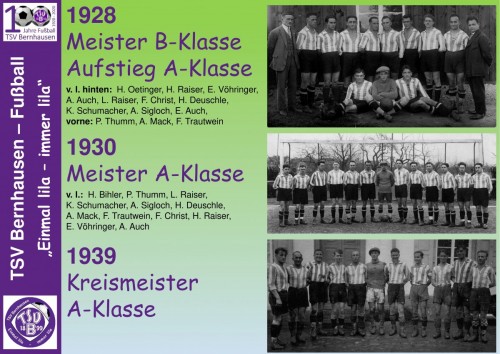 101 Jahre lila Fußballgeschichte – 1928, 1930, 1939 Meisterschaften (Bild 3-32)