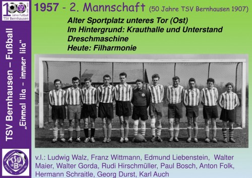 101 Jahre lila Fußballgeschichte-1957 Jubiläum 50 Jahre TSV Bernhausen 1907 (2.)