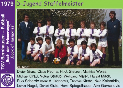 101 Jahre lila Fußballgeschichte - 1979 D-Jugend Staffelmeister