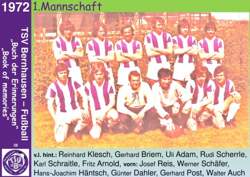 101 Jahre lila Fußballgeschichte  - 1972 1.Mannschaft