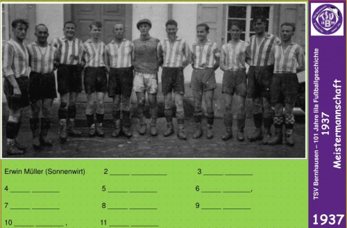 101 Jahre lila Fußballgeschichte - 1935 - Meistermannschaft