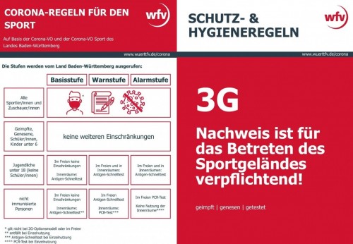 Corona - Warnhinweis - Zutritt zum Sportgelände