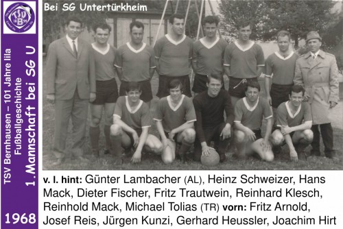 101 Jahre lila Fußballgeschichte -1968 1.Mannschaft bei SG Untertürkheim