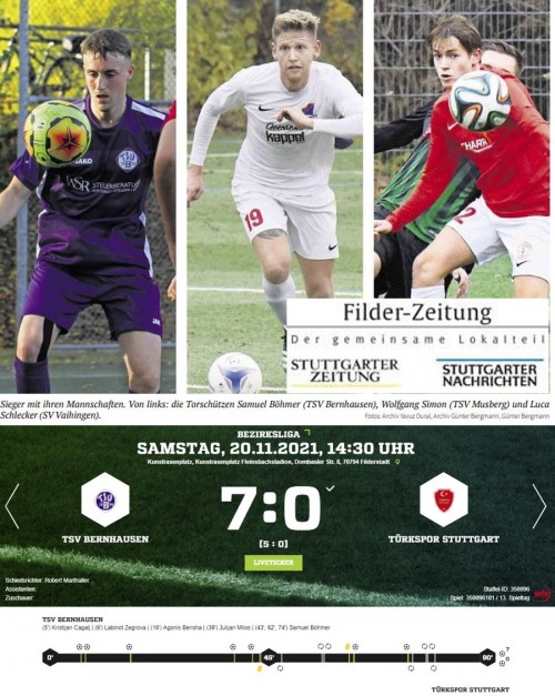 Filder-Zeitung: Die Rasselbande stürmt an die Tabellenspitze