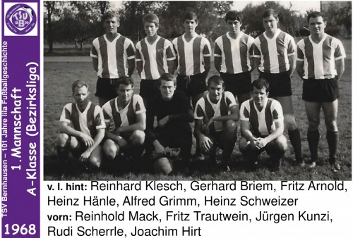 101 Jahre lila Fußballgeschichte - 1968 - 1.Mannschaft