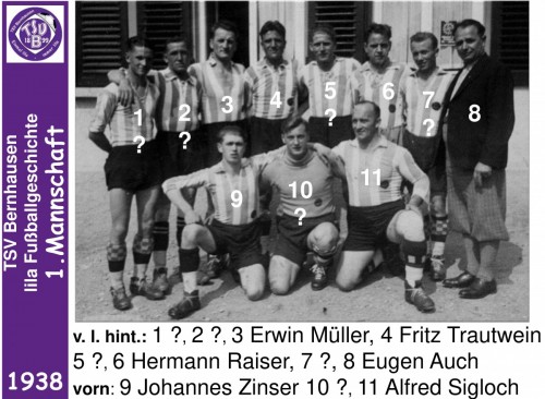 Lila Fußballgeschichte -1938 - 1.Mannschaft