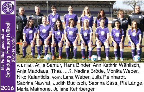 Lila Fußballgeschichte- 2016 Gründung Frauenmannschaft (Punkterunde)