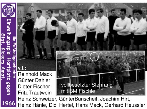 Lila Fußballgeschichte 1966 Einweihung Hartplatz