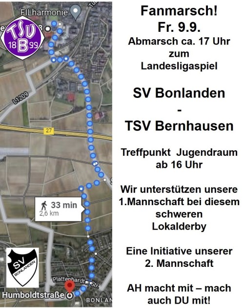 Fanmarsch zum Derby nach Bonlanden Fr. 9.9