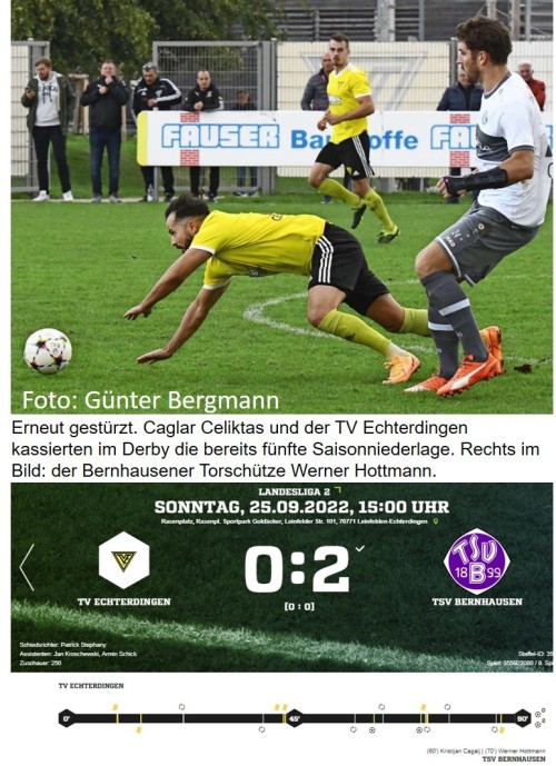 TV Echterd. - TSV Bernhausen 0:2 (Ausz. STN/Z Online-Lokal.)