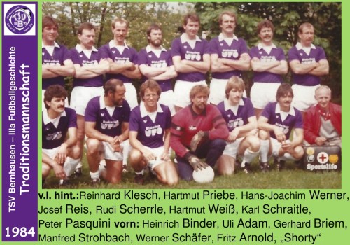 Lila Fußballgeschichte - 1984 Traditionsmannschaft