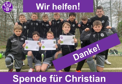 Hilfsaktion Christian - ganz starkes Zeichen der lila Familie
