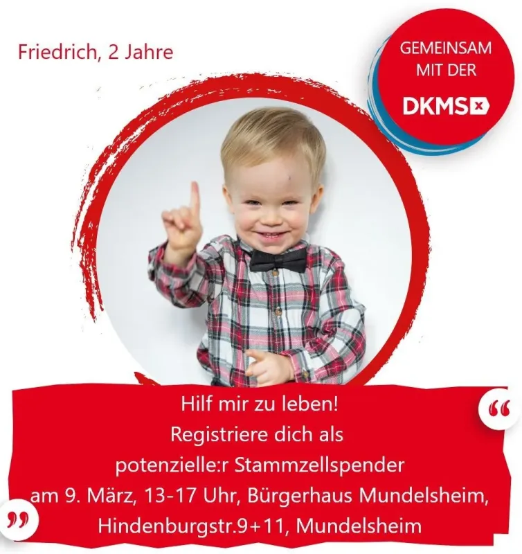 Friedrich 2 Jahre: HILF MIR ZU LEBEN - Bitte mitmachen!