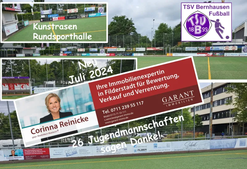 Werbebande Garant - Immobilien montiert