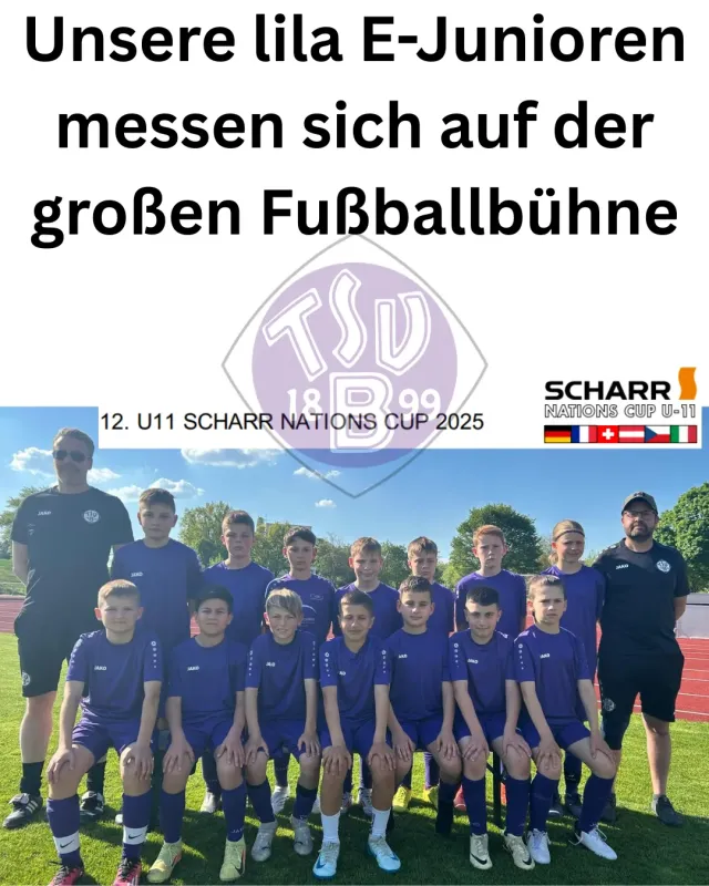 Unsere lila E-Junioren messen sich auf der großen Fußballbühne