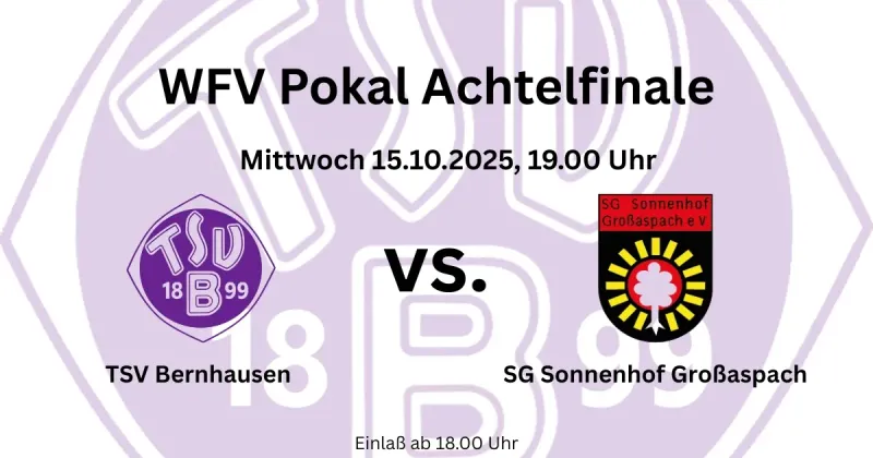 Vorverkauf Tickets für WFV Pokal am 15.10.2025 ab sofort gestartet