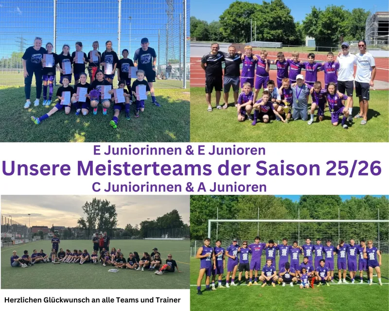 4 Meisterschaften der Jugend zu feiern