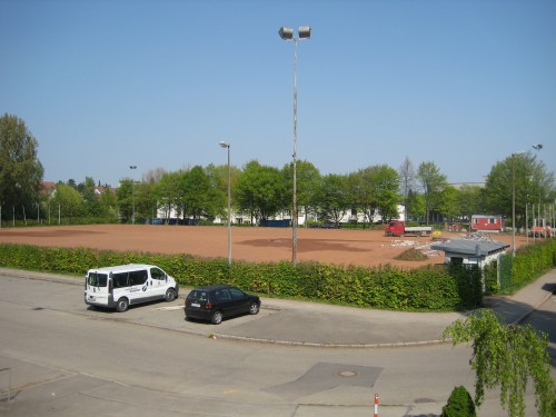 Umbau Hartplatz  begonnen