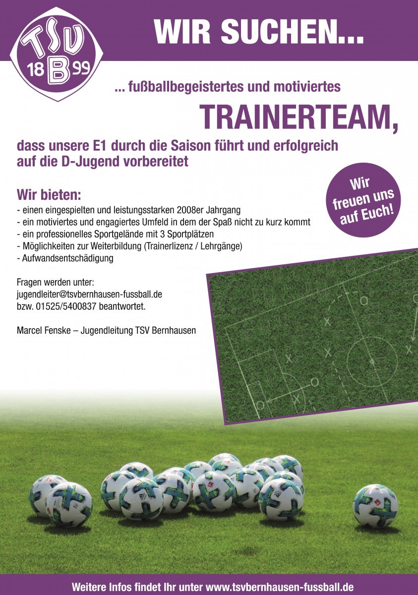 Trainersuche E1-Junioren
