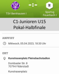 C1-Junioren U15 - Chance auf das Bezirkspokalendspiel