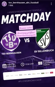 Heute 1.Mannschaft letztes Vorbereitungsspiel vor "TV Echterdingen"
